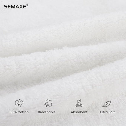 SEMAXE 6-Pack White Hand Towels