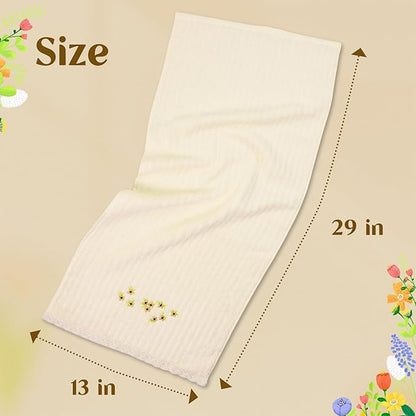 Jacquotha Hand Towels for Bathroom – Soft Cotton, 13x29 Inches, Embroidered