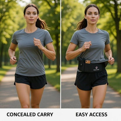 Belly Band Holster for Concealed Carry - Gun Holster for Women - Fits Glock, Smith Wesson, Taurus, Ruger, Sig, and More -Breathable Neoprene Waistband Holster for Most Pistols and Revolvers