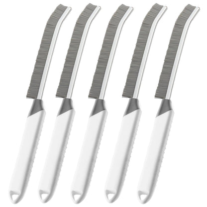 YIGAARUI Crevice Cleaning Brush Bathroom Tile Groove Gap Cleaning Brush Premium Crevice Cleaning Tool Aluminum Support with 15° Angled Head-Grout Thin Brush,Kitchen & Bathroom Tool (5PCS)