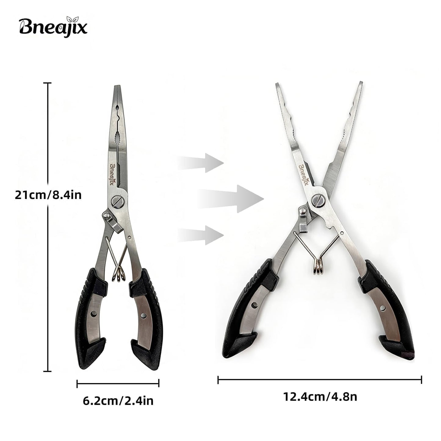 Bneajix Professional 8.4“ Fishing Plier with Safety Lock and Anti Loss Rope