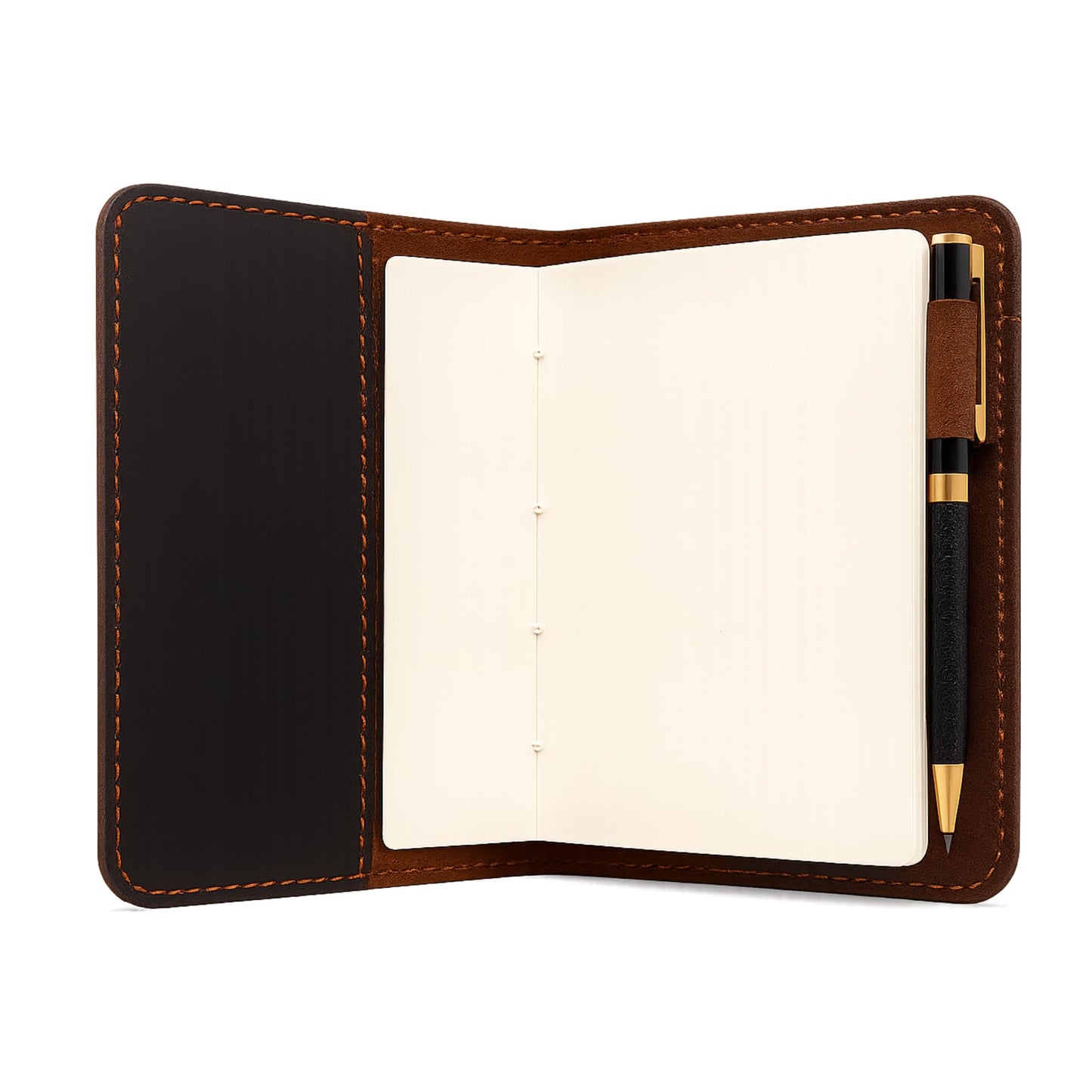 PavinCrafter Handmade Leather A6 Notebook Cover Compatible for Leuchtturm 3.6 x 5.9 in, Refillable Travel Journal Case for Men & Women, Compatible with Moleskine Hobonichi Pocket Planner (Dark Brown)