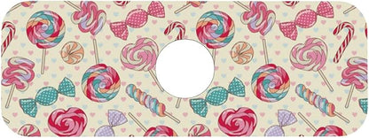 Yummy Colorful Sweet Lollipop Candy Cane Hearts Yellow 15" X 5.5" Kitchen Sink