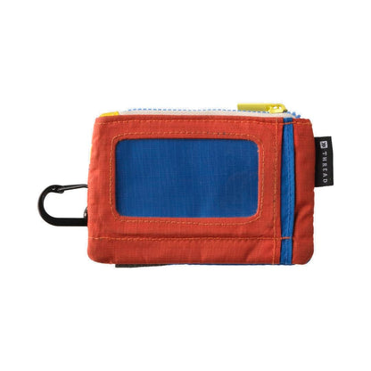 Thread Wallets Pouch Wallet – Compact Zip Wallet with Clear ID Window, Coin & Card Pockets, and Key Stash – Lightweight Rip-Stop Travel Wallet for Men & Women (Color Block)