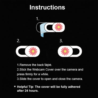 IMNEXT2U Laptop Camera Cover Slide Cute Ultra Thin Webcam Cover Phone Camera Blocker to Protect Privacy for Computer, iPhone, Desktop, Tablet, Chromebook, PC - Daisy
