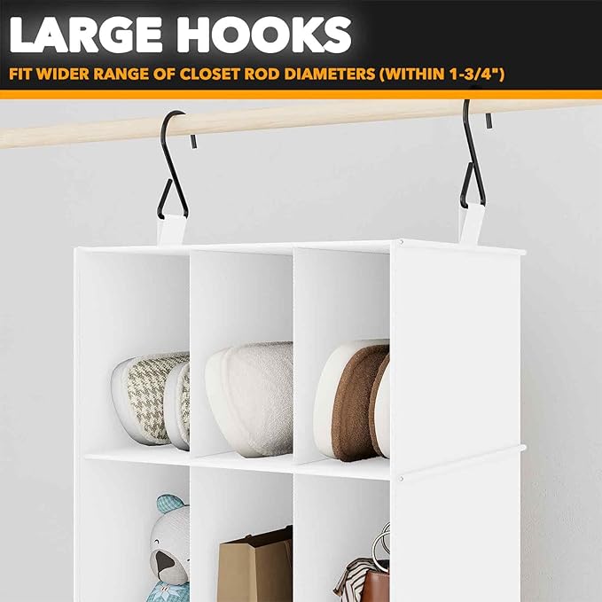 SpaceAid 2 Pack Hanging Closet Organizer and Storage