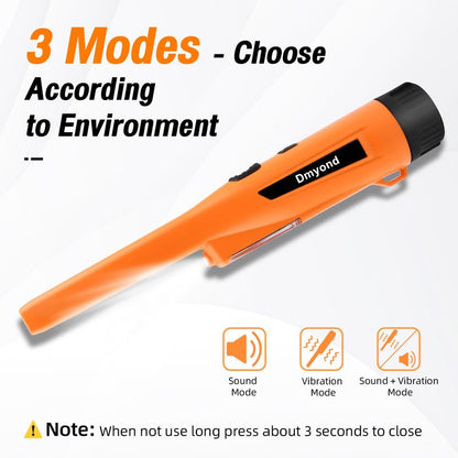Dmyond Metal Detector Pinpointer & Accessories - IP68 Full Waterproof Handheld Pin Pointer Wand with 3 Modes - Includes Sand Sifter Scoop and Shovel for Beach Digging, Treasure Hunting