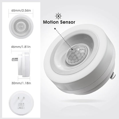 Briignite Motion Sensor Night Light Azure Blue, 2 Pack Night Lights Plug into Wall, Auto On/Off Motion Activation Nightlight, Energy-Saving 0.6W LED Blue Night Light, Ideal for Kids, Bedroom, Bathroom