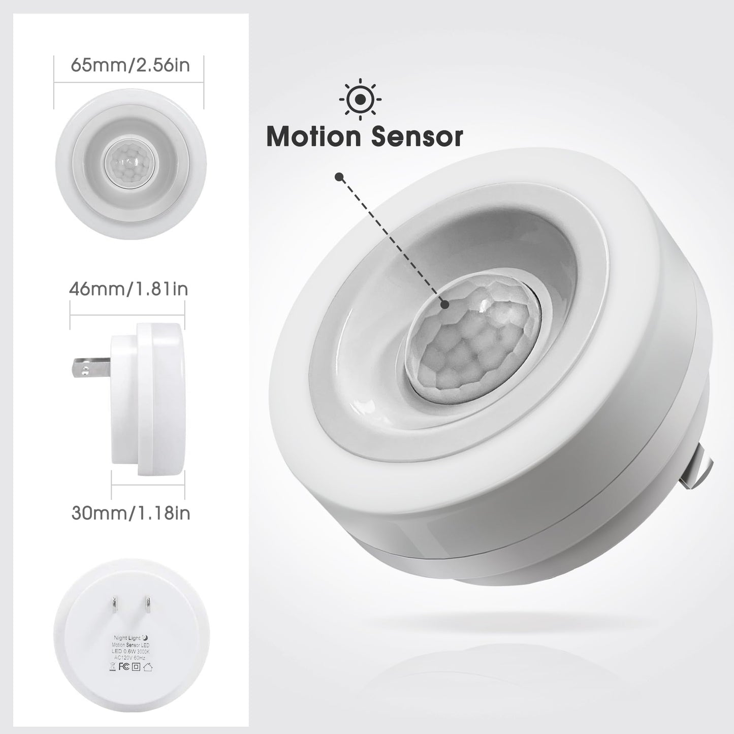 Briignite Motion Sensor Night Light Orange, [2 Pack] Night Lights Plug into Wall, Auto On/Off Motion Activation Nightlight, Energy-Saving 0.6W LED Amber Night Light, Ideal for Kids, Bedroom, Bathroom