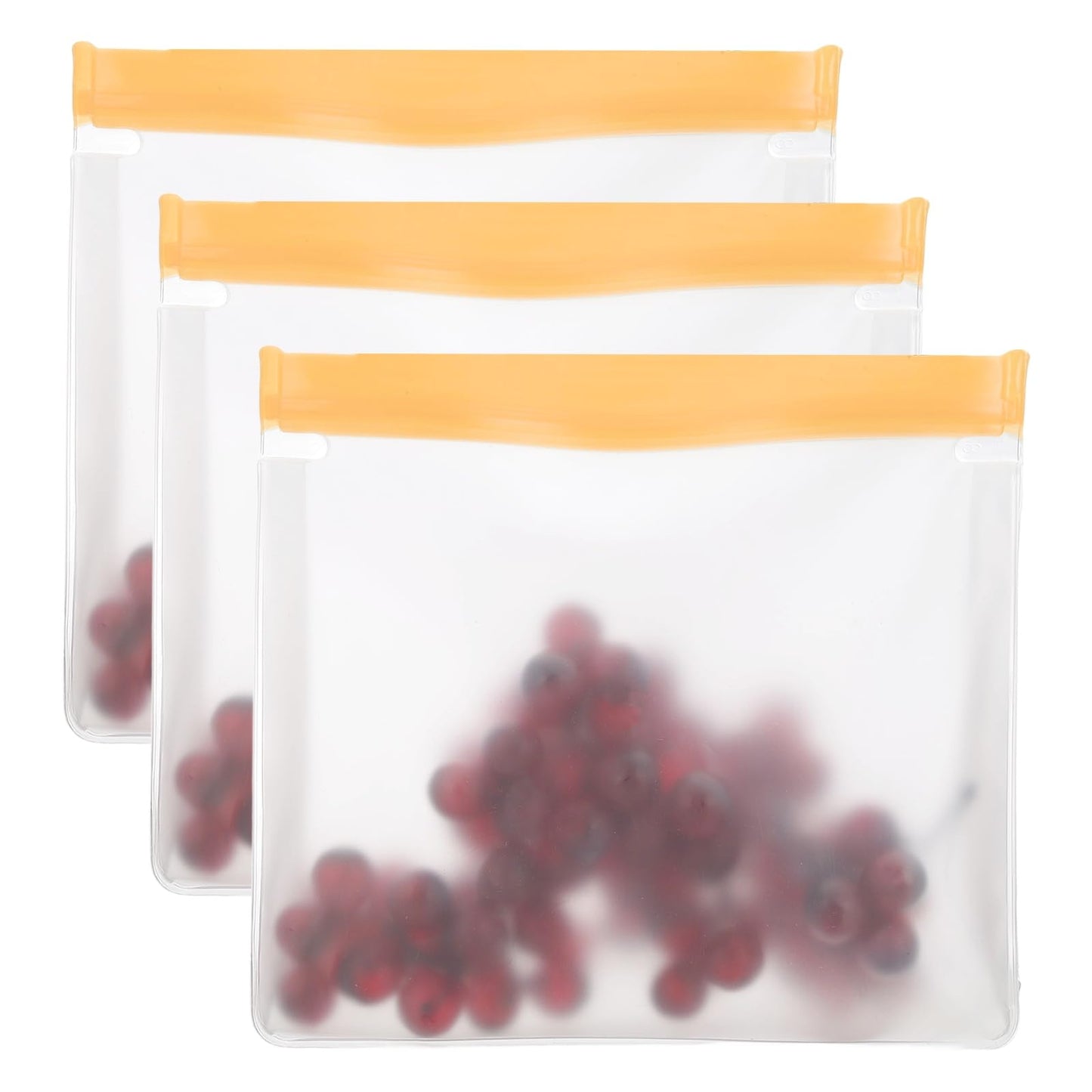 PATIKIL 8.7"x2"x5.3" Reusable Freezer Bag, 3 Pcs Leakproof Zip Food Storage Stand Up Bags Fridge Snack Vegetable Fruit Ice Container for Long-Lasting Freshness, Black