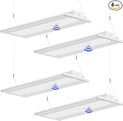 LED Linear High Bay Light 4-Pack, 210W 31500LM 0-10V Dimmable 5000K Daylight, Adjustable High Bay LED Shop Lights Lighting Fixtures for Garage Warehouse Workshop, UL