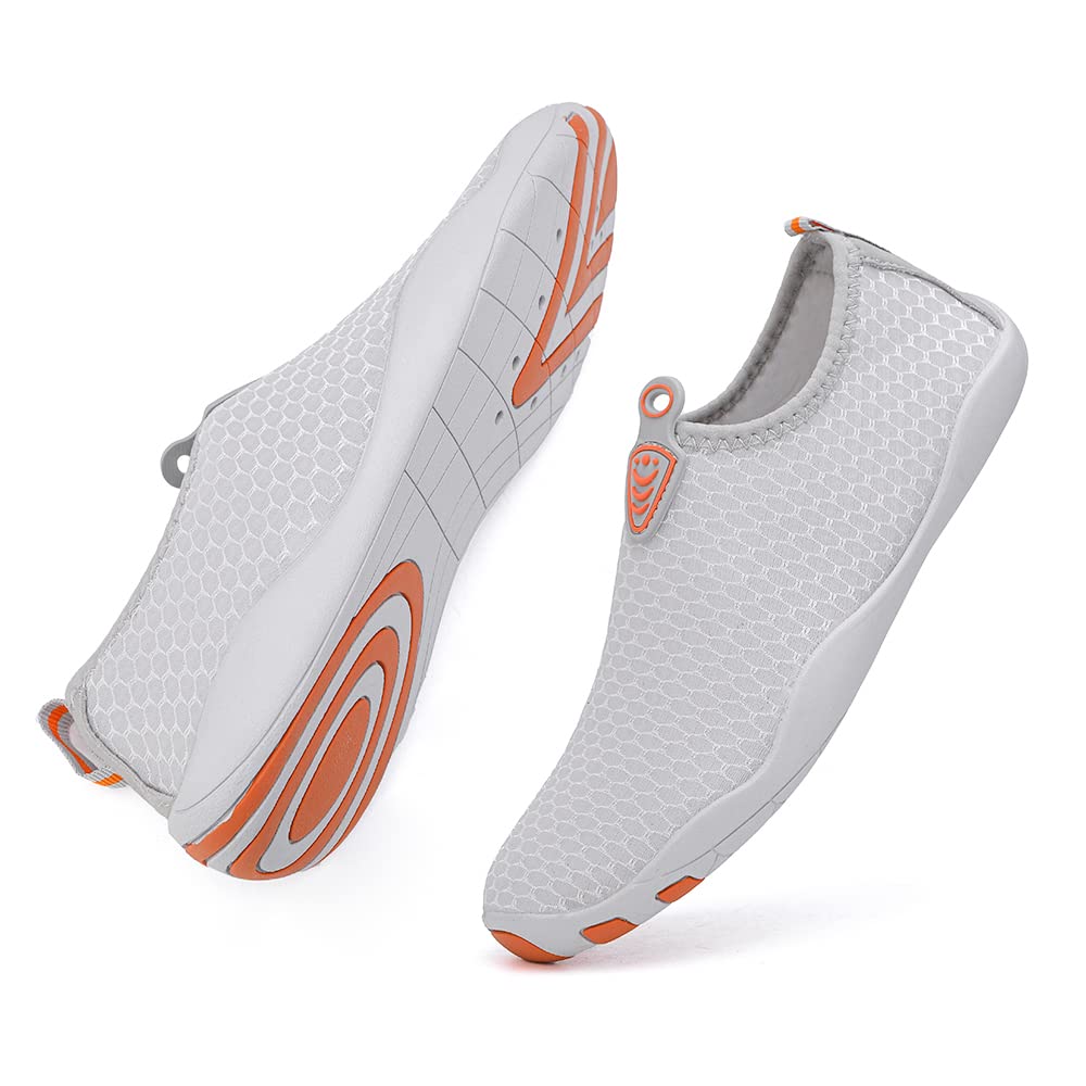Vsufim Quick-Dry Water Sports Barefoot Shoes Aqua Socks for Swim Beach Pool Surf Yoga for Women Men (9 Women/8 Men)