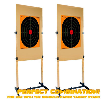 Highwild Bullseye Splatter Paper Targets - Splash Effect of Multiple Colors - 12x18 Inch (10 Pack)