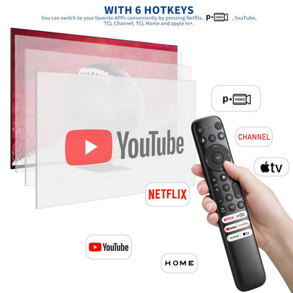 Voice Remote Replacement for TCL Android Smart TVs,RC813 with Google Voice Function