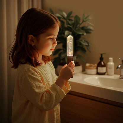 Motion Sensor Light Indoor, Battery Operated LED Lights for Bedroom, 3 Colors & Dimmable, Portable Rechargeable Wall Sconce for Bathroom Hallway Stair Garage Understairs Cupboard Kids Gift(Crystal)
