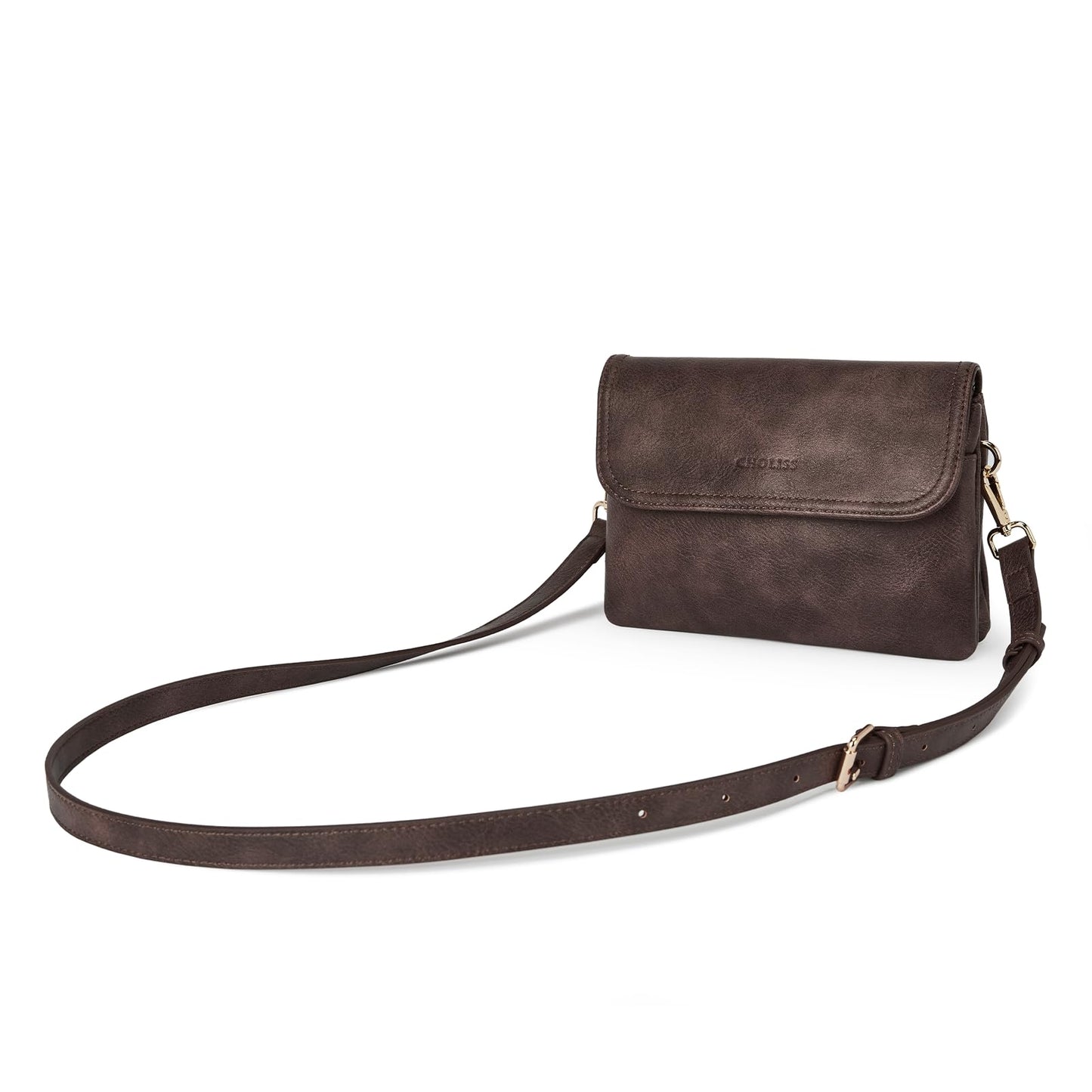 CHOLISS Small Crossbody Bags for Women, Vegan Leather Cell Phone Purse, Mini Travel Purse with Adjustable Strap