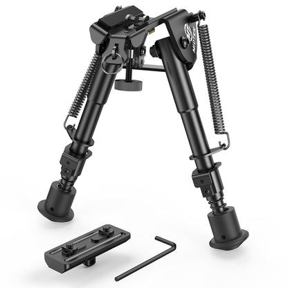 MidTen Bipods for Rifles M-Rail Sling Stud Bipod with Adapter Adjustable 6-9 Inches Aluminum