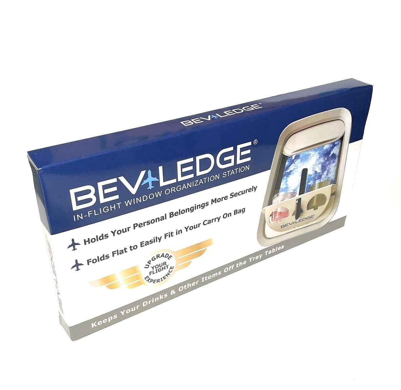 BEVLEDGE The US Patented- Airplane Window Organization Station -One of The Hottest New Travel Accessories. [Seen on The Today Show & GMA] Makes The Perfect Holiday Present. w/Luggage tag & Micro-Bag