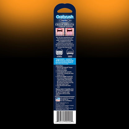 Orabrush Tongue Scraper, Multi, 4 Count