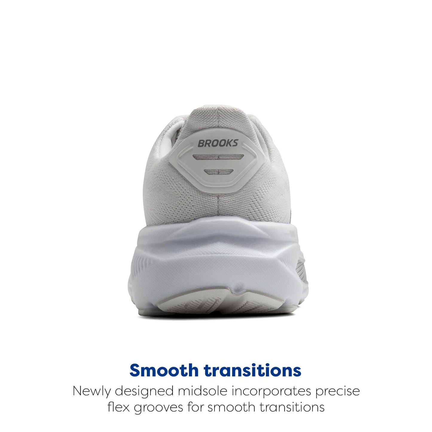 Brooks Women’s Ghost 17 Neutral Running Shoe - White/White/Grey - 10 Wide