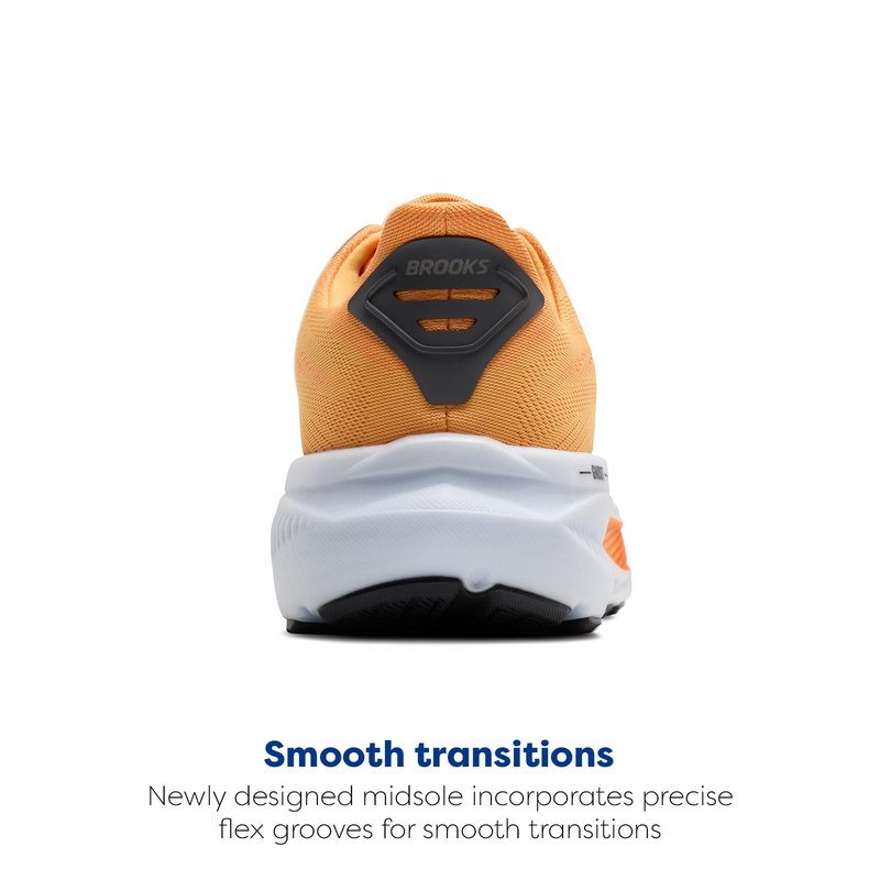 Brooks Men’s Ghost 17 Neutral Running Shoe - Blazing Orange/Yellow/Ebony - 9 Medium