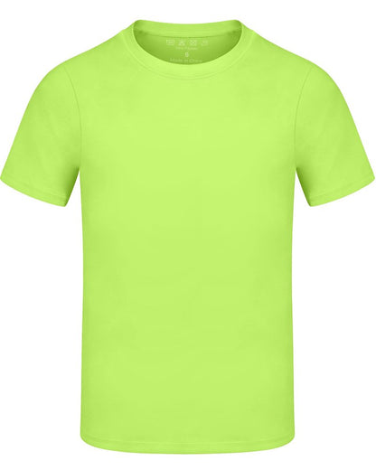 Boys' UPF 50+ Swim Shirt, Kids Short Sleeve Rash Guard, Toddler to Youth UV Sun Protection Athletic Sports Neon T Shirt Undershirt