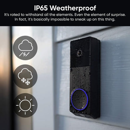 WYZE Wireless Duo Cam Video Doorbell (Chime Included), Battery Powered, 2K Full HD Video, 2 Cameras (People and Package), 2-Way Audio, Color Night Vision, Silver