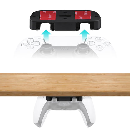 Mcbazel Under Desk Mount for PS5/PS4 Controller, Table Stand Holder Compatible with PlayStation 5/4 Controller - Black