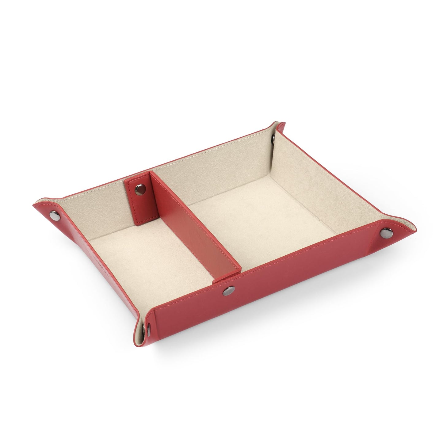 Londo Leather Tray Organizer - Practical Lightweight Water Resistant Computer Table Desk Storage Box for Wallets, Watches, Keys, Coins, Cell Phones and Office Equipment