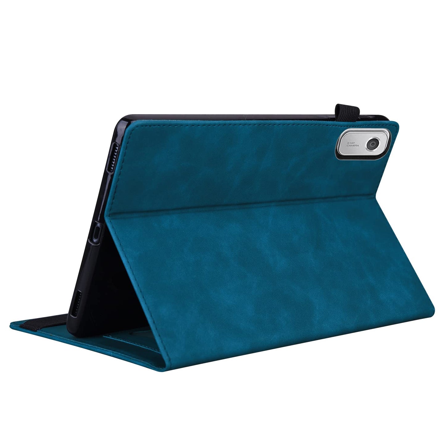 Varohix Case for Lenovo Tab M9 HD (9.0 inch) TB-310FU Tablet Premium PU Leather Protective Case Folio Flip Business Case Tablet Sleeve with Card Pocket Pen Holder, Peacock Blue