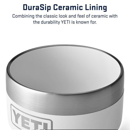 YETI Rambler 4 oz Stackable Cup, Stainless Steel, Vacuum Insulated Espresso/Coffee Cup, 2 Pack, White