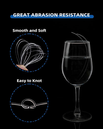 BLUEWING Monofilament Fishing Line Dia. 0.3mm 12 lbs 3000 Yards Invisible Thin Diameter Mono Fish Wire String, Clear