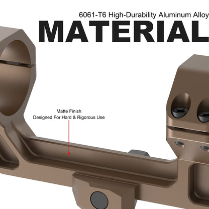 Victoptics 30mm Extended Picatinny Scope Mount Coyote FDE 0 MOA Type
