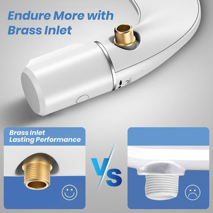SHIKITEK Bidet Attachment for Existing Toilet Seats, Ultra-Slim, Non Electric, Dual Nozzle, Rear & Feminine Wash, Fresh Cold Water Sprayer, Badays Bedets Bedits Badette Bidgets, Silver