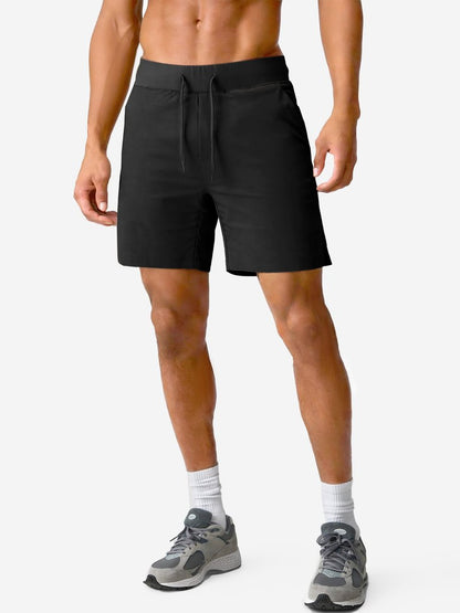 Comdecevis Mens Running Shorts 7 Inch Quick Dry Casual Hybrid Gym Workout Athletic Shorts for Men L(36) Black