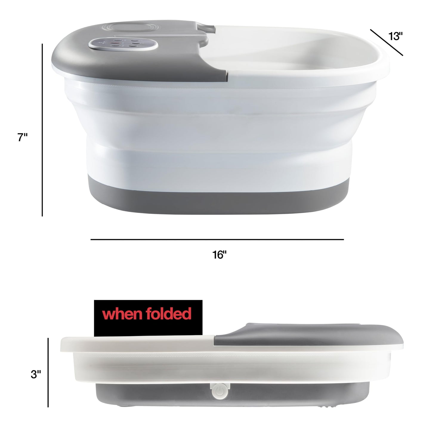 Medical king Foot Spa with Heat and Massage and Jets Includes A Remote Control A Pumice Stone Collapsible Massager with Bubbles and Vibration