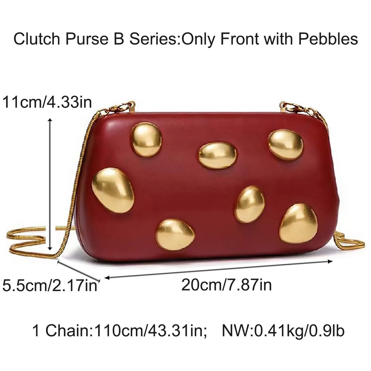 louceko PU Leather Handbag Detachable Chain Crossbody Shoulder Evening Bag Clutch Purse for Women Formal Wedding Party Prom, Black, 2509B