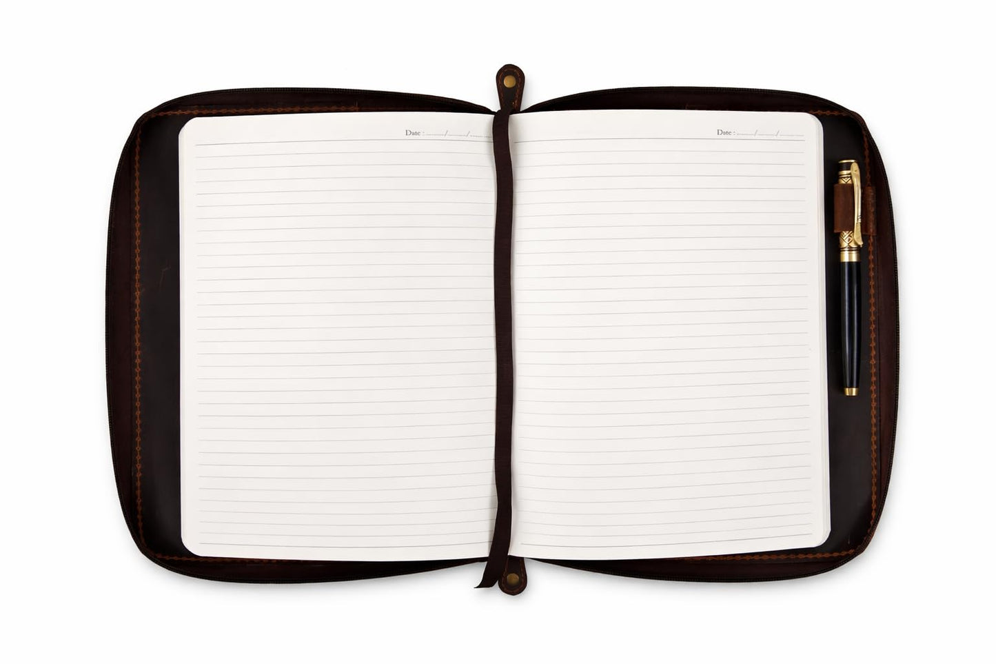 PavinCrafter XL Leather Journal Cover with Zipper & Card Holder – Refillable Full Grain Leather Notebook Cover for 7.0 x 9.8 Inches, Sketchbook 7.5 x 9.75 Inches & B5 – Compatible with Large Journals, Planners & Writing Pads