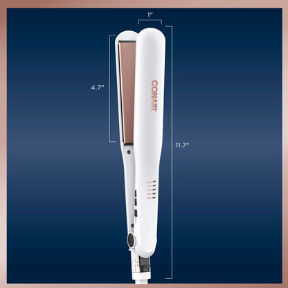 Conair Double Ceramic Flat Iron, 1 1/2-inch Wet-to-Dry Hair Straightener