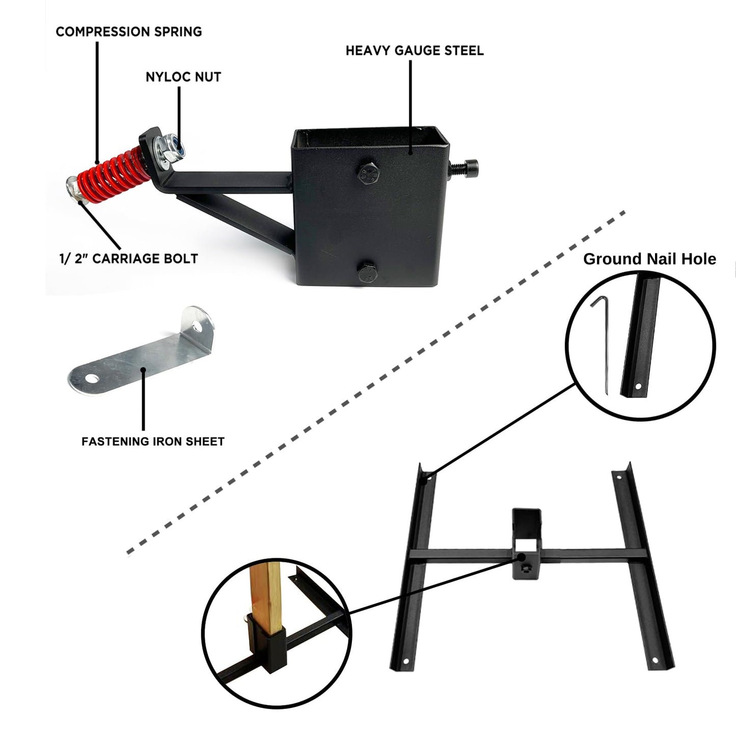 ATFLBOX 1/2 inch Thick AR500 Steel Target Stand System