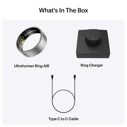 ULTRAHUMAN Ring AIR-Smart Ring Health Tracker, Size First Sizing Kit,Sleep Tracker,Smart Ring for Men/Women,Fitness Tracker (Made in India, Raw Titanium, 11)