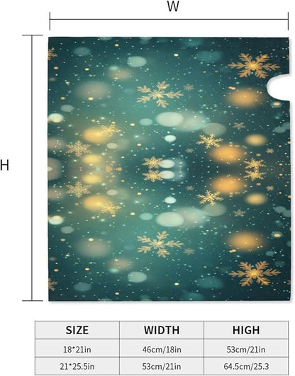 Festive Magnetic Mailbox Cover Snowflake Winter Outdoor Mailbox Protector Holiday Seasonal Decorative Garden Yard Home Large Size 25.5 x 21 Inch