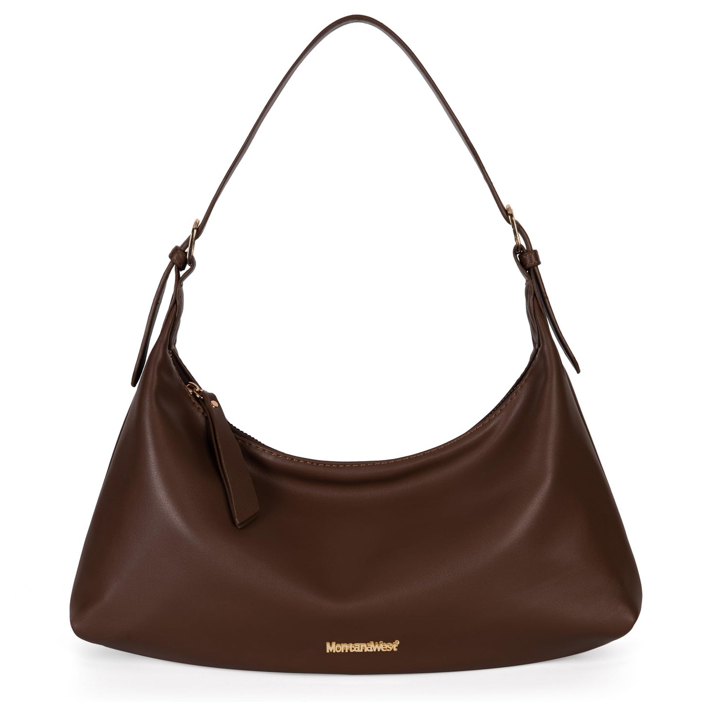 Montana West Shoulder Hobo Bags for Women Trendy Purses Leather Crescent Bags Coffee Gift MWC-073CF