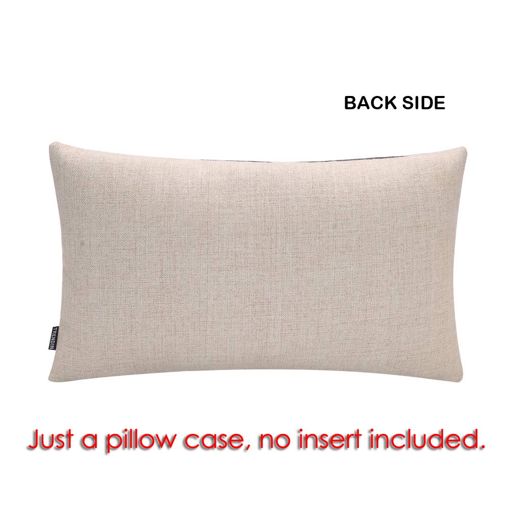 TRENDIN Christmas Decor Throw Pillow Cover 12x20 Merry Christmas Decoration Lumbar Linen Cushion Cover Couch Pillow Case for Sofa Home and Car Pink PL1078TR