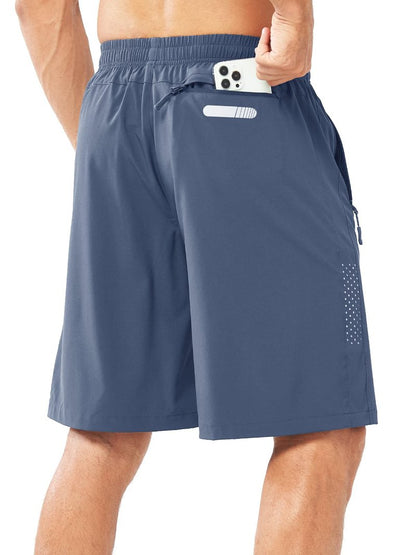 NORTHYARD Men's Athletic Running Shorts Gym Workout 7"/9"/5" Quick Dry Lightweight Sports Basketball Tennis 3 Zipper Pockets FEDERALBLUE-9inch 4XL