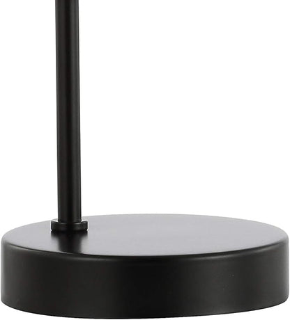 JONATHAN Y JYL6010A Arco 18.25" Iron/Glass Minimalist Mid-Century Globe LED Table Lamp Contemporary Glam Minimalist Bedside Desk Nightstand Lamp for Bedroom Living Room Office College Bookcase, Black