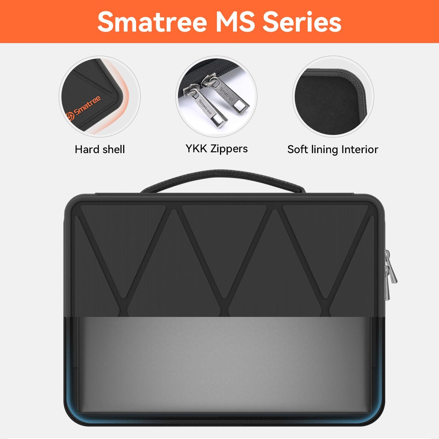 Smatree MS82 Hard EVA Protective Sleeve with Stand Compatible for 15.6 inch Dell Inspiron 15 3000/3520/3530/3535, Latitude 5550/5540/5530/5531, Precision 3591/3590/3581/3580, Vostro 3520/3530/3535