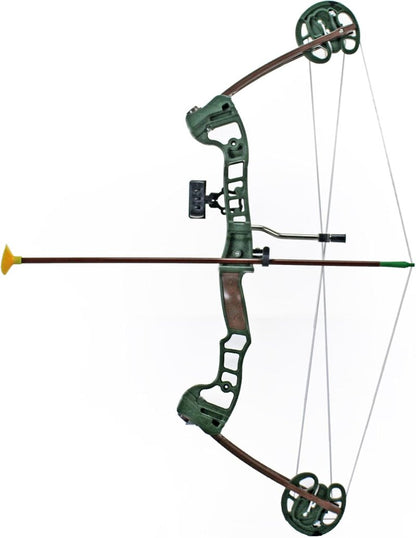 Archery Compound Bow and Arrow Training Set - 3 Target-Tip Arrows & Large Target Board for Skill Development