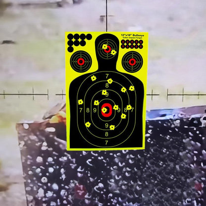 AimsoAces12x18 Inch Silhouette Splatter Targets - Multi-Color Reactive Paper for High-Visibility Shooting Practice (10)