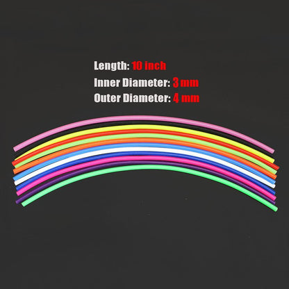 Tigofly 12 pcs 12 Colors UV Silicone Tube 1/8" ID x 5/32" OD Small Soft Flexible Hollow 10inch Fly Tubing Fly Tying Tubes Materials